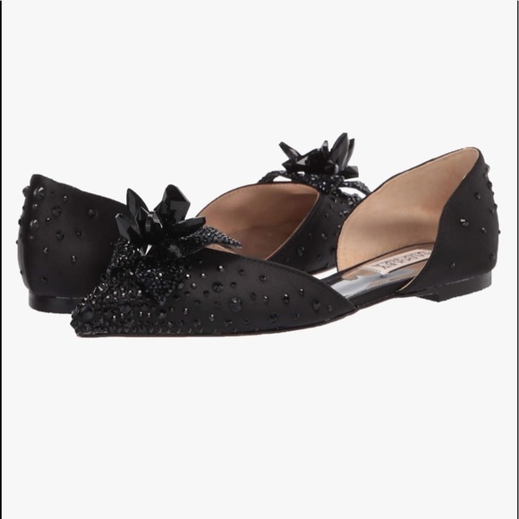 Badgley Miscka Women’s Haddie Loafer Flat Missing The Front Crystal Flower - Picture 16 of 16